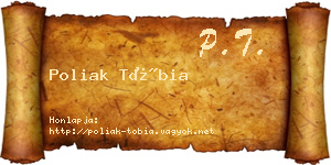 Poliak Tóbia névjegykártya
